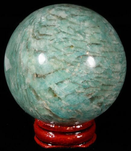 Polished Amazonite Crystal Sphere - Madagascar #51610